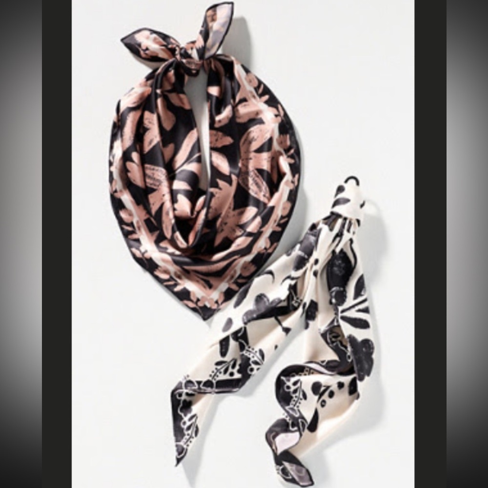 ANTHROPOLOGIE Printed hair scarves
